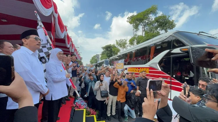 Gubernur Khofifah Lepas Ribuan Pemudik Gratis 2026 menuju 20 Daerah