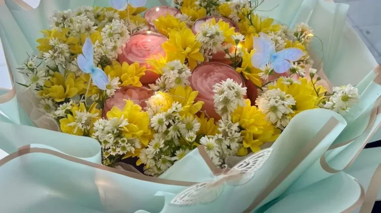 Flower Bouquet Pudding "Devandra Moment"  Memanjakan Mata dan Lidah