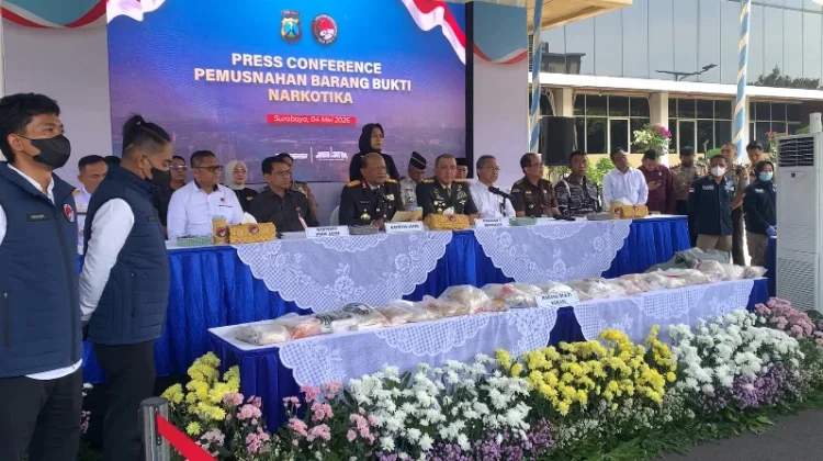 Polda Jatim Musnahkan Kokain Seberat 22 Kilogram