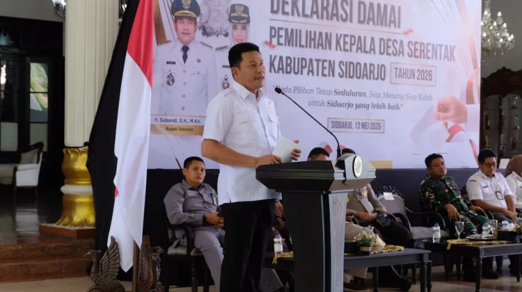 Ratusan Calon Kades Sidoarjo Deklarasi Pilkades Damai