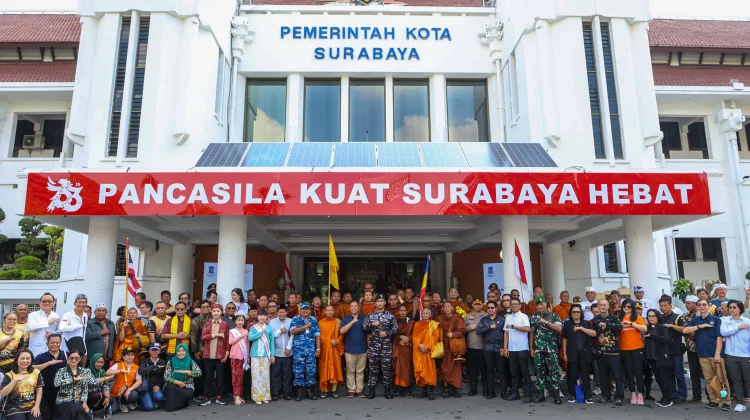 Diplomasi Spiritual ASEAN, Surabaya Sambut Hangat Bhikkhu Walk for Peace 2026