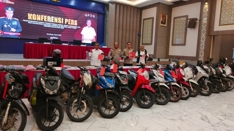 Polda Jatim Tangkap 319 Tersangka Curanmor dan Begal
