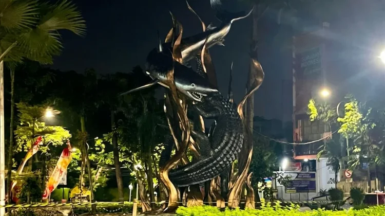 Wajah Baru Patung Sura dan Baya di Depan KBS Simbolkan Semangat 'Indonesia Emas'