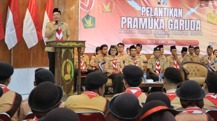 Wabup Gresik Lantik 126 Pramuka Garuda Tahun 2026