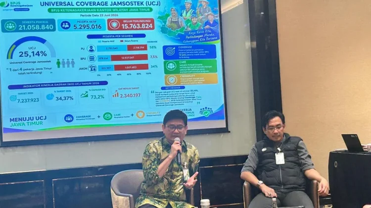 BPJS Ketenagakerjaan Jatim Targetkan 7,2 Juta Peserta Sepanjang 2026