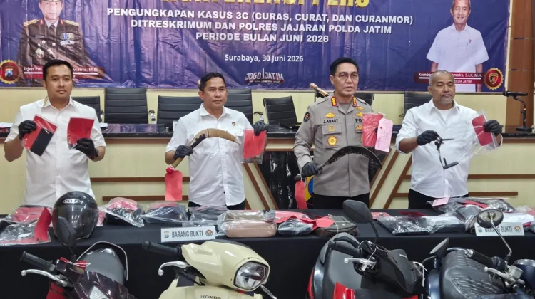 Polda Jatim Ungkap 195 Kasus 3C Periode Juni 2026