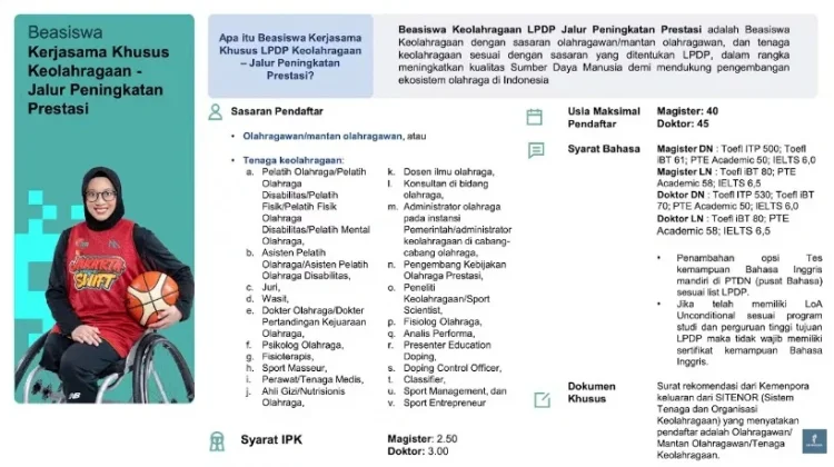 Kemenpora-LPDP Sosialisasikan Beasiswa Keolahragaan 2026