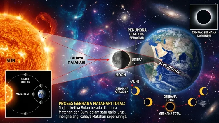 Gerhana Matahari Total pada 12 Agustus 2026 Tidak Terlihat dari Indonesia