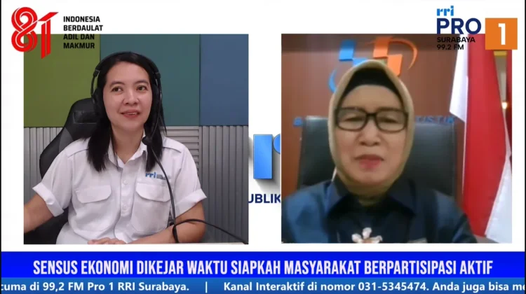 Sensus Ekonomi Jatim Capai 90 Persen