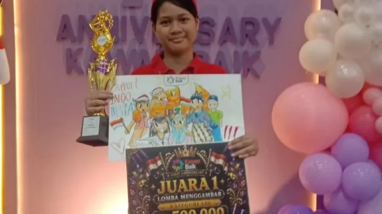 Sofhia, Anak Disabilitas Juara 1 Lomba Menggambar di Festival Kemerdekaan