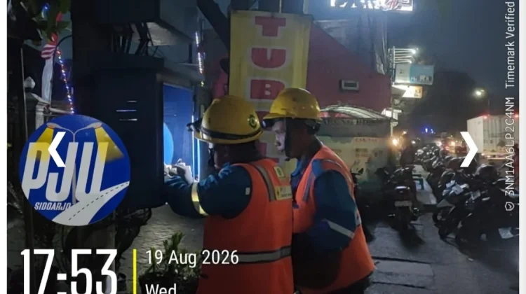 Lampu Jalan Mati di Kawasan Buduran Dipasang