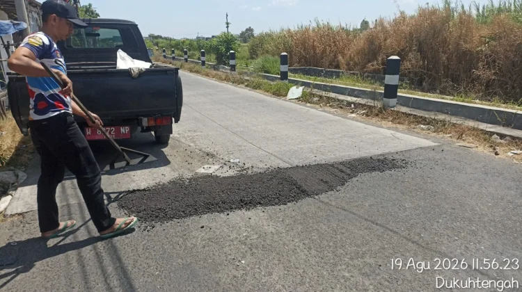 Aduan Jalan Berlubang di Buduran Ditindaklanjuti