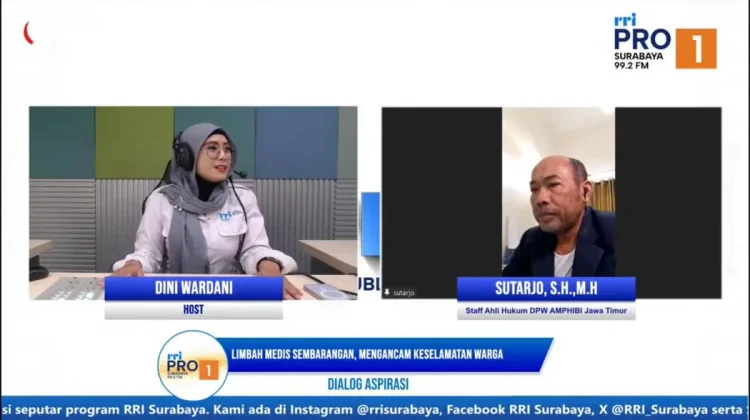 Pembuangan Limbah Medis Sembarangan, AMPHIBI Dorong Penindakan Tegas