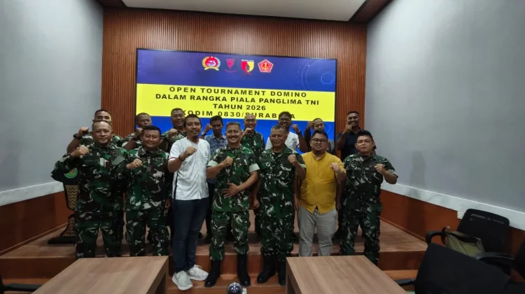 Kodim 0830 Surabaya Matangkan Persiapan Kejuaraan Domino Piala Panglima TNI