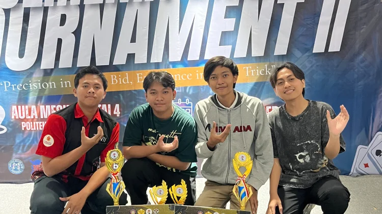 Atlet Ubaya Borong Dua Gelar Polinema Bridge Tournament II