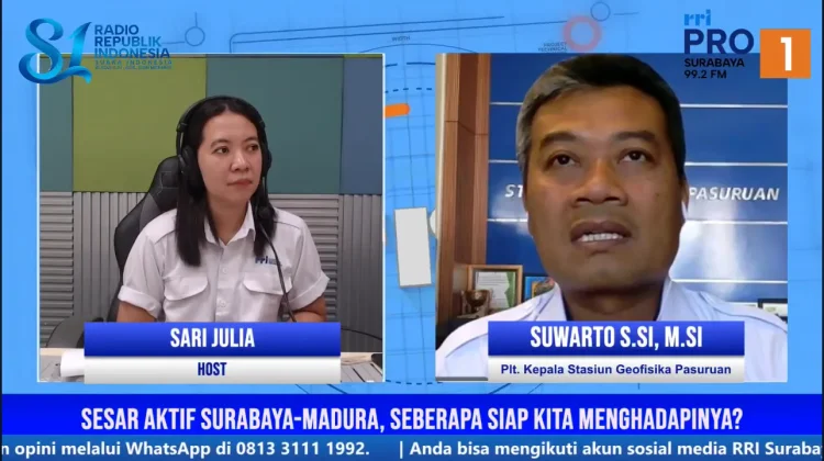 BMKG Pantau Gempa Surabaya dengan 15 Intensitymeter