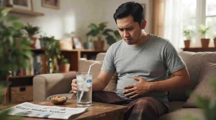 Benarkah Doyan Minum Air Es Bikin Perut Buncit?