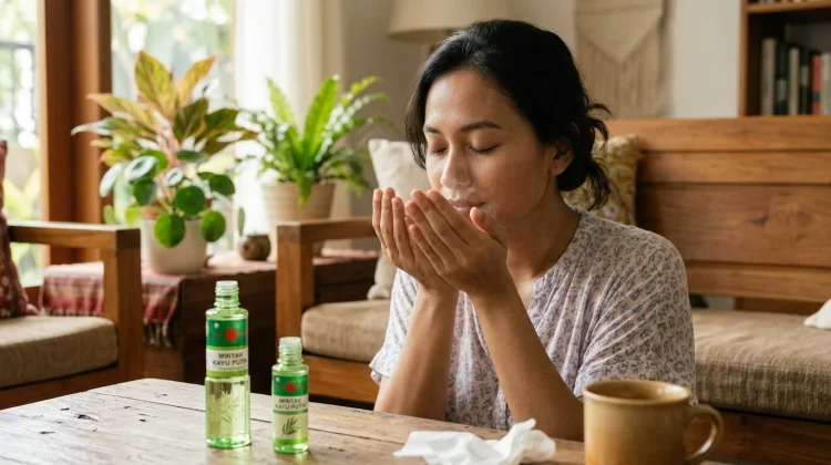 Manfaat Mengoles dan Menghirup Aroma Minyak Kayu Putih.