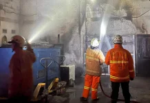 Gudang di Mojokerto Terbakar Satu Unit Genset Hangus