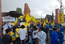 Mapolres Mojokerto Digeruduk Mahasiswa Desak Polisi Tindak Tegas Galian-C