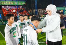 Gubernur Khofifah Hadiri Final Marbot Soccer League Ramadan