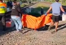 Lansia Tewas Tertabrak Kereta di Krian Sidoarjo