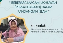 Ustazah Haniah: Ukhuwah Kunci Hidup Damai