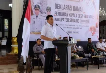 Ratusan Calon Kades Sidoarjo Deklarasi Pilkades Damai