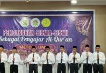 Sebanyak 62 Pengajar Al-Qur’an Metode Ummi SMA Muhammadiyah 3 Tulangan Dikukuhkan