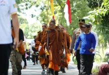 Kemenag Jatim Sambut 57 Bhikkhu Indonesia Walk for Peace