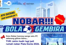 TVRI Jatim Gelar Nobar Bola Gembira 2026, UMK Bisa Buka Booth Gratis