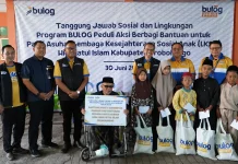 BULOG Salurkan Bantuan Pangan dan Santunan kepada 131 Anak Asuh di Probolinggo