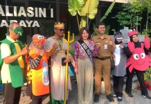Hari Pertama MPLS, SDN Kaliasin 1 Surabaya Usung Tema “Nuansa Laut”