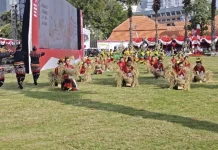 Meriahnya Penampilan Tari Kolosal bertema Ketahanan Pangan pada HUT RI ke 81