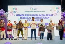 Salima, Anak Berkebutuhan Khusus Juara 2 di Lomba Mewarnai Festival Kemerdekaan