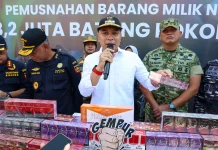 Sebanyak 43,2 Juta Batang Rokok Ilegal Dimusnahkan di Surabaya