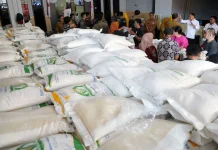 Karang Taruna Surabaya Turun Tangan Salurkan Bantuan Beras di Kemayoran
