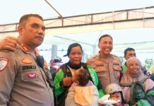 Dapur Gratis Polrestabes Surabaya Disambut Hangat Pengemudi Ojol