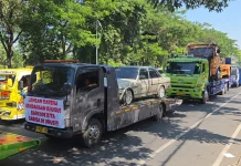 GSJT Aksi di Surabaya Tuntut Kejelasan Regulasi Kendaraan Towing