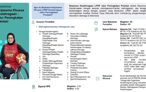 Kemenpora-LPDP Sosialisasikan Beasiswa Keolahragaan 2026
