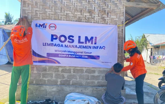 Laznas LMI Kerahkan Posko Bantuan Bencana Bantu Korban Gempa di NTT