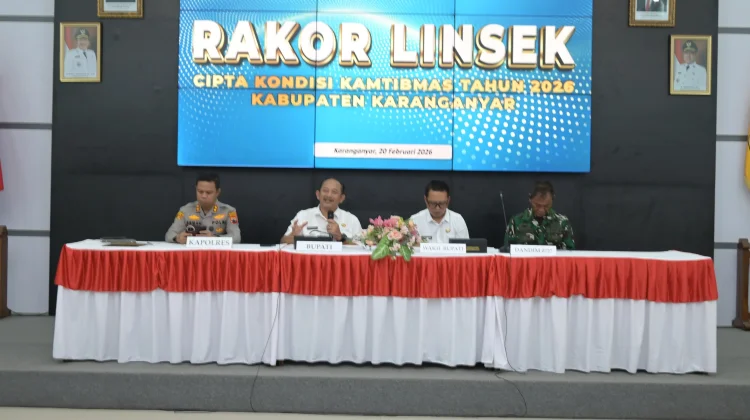 Ciptakan Wilayah Kondusif, Pemkab Karanganyar Gelar Rakor Linsek