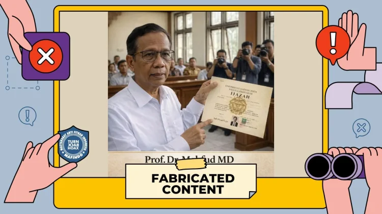 Video Mahfud MD Tunjukkan Ijazah Palsu Jokowi merupakan Hasil Rekayasa AI