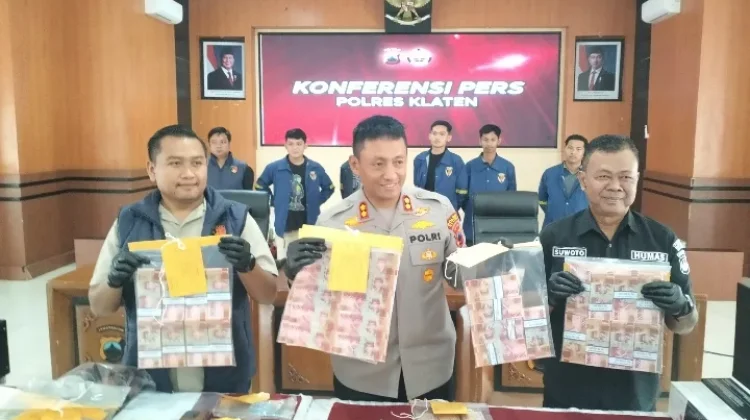 Polres Klaten Bongkar Peredaran Uang Palsu, Barang Bukti  Ratusan Juta