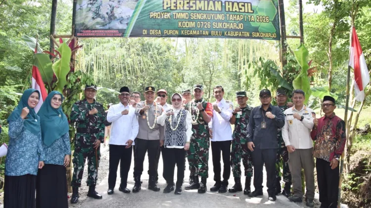 TMMD Sengkuyung Tahap I 2026 di Desa Puron Sukoharjo,  selesai 100 Persen