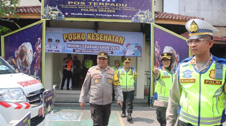 Karolog Polda Jateng Tinjau Pospam Terpadu Sragen, Pastikan Kesiapan Personel