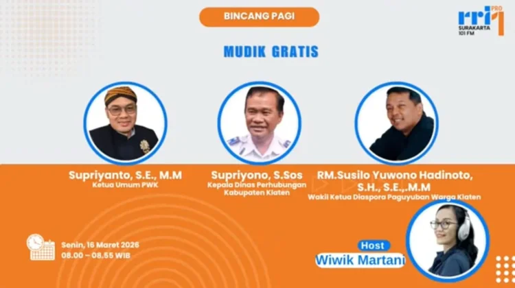 Pemkab Klaten dan Diaspora Fasilitasi Mudik Gratis bagi Perantau