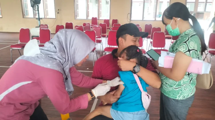Capaian Vaksin Ori Campak di Klaten Sentuh 55 Persen