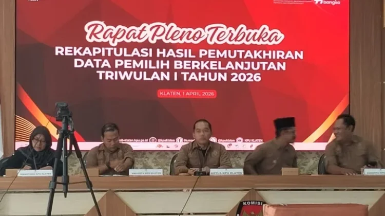 KPU Klaten Gelar Rapat Pleno Pemutahiran Data Pemilih Berkelanjutan