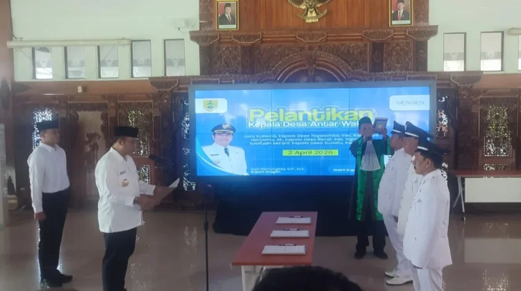 Usai Dilantik Tiga Kades PAW Sragen Diminta Langsung Tancap Gas